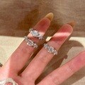 S925 Silver Plated White Gold Moissanite Wedding Ring-0-1