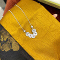 wholesale 999 Silver Ice-Cold Five Emperor Coins Necklace for Women, New Chinese Style Money Attraction Flashy High-End Collarbone Chain-0-4