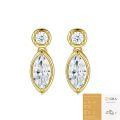 925 Silver Gold Ins Style Hypoallergenic Moissanite Luxury Earrings Wholesale-0-5