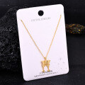 S925 Sterling Silver K Gold Pendant Necklace with Gourd and Plain Pi-0-18