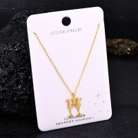 S925 Sterling Silver K Gold Pendant Necklace with Gourd and Plain Pi-S925 Sterling Silver YD-8443BJ 925 Silver