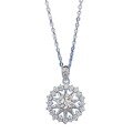 wholesale S925 Sterling Silver Fashion Christmas Style Snowflake Astrolabe Necklace, Versatile for Daily Wear-0-4