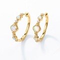 wholesale S925 Sterling Silver Gold Plated Japanese Korean New Fashionable and Unique Synthetic Opal Earrings Retro Style Women's Wholesale from Manufacturer-0-1