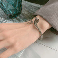 wholesale Metal S925 Silver Cobra Bracelet for Men and Women, Vintage and Unique Trendy Openable Bangle, Niche Design-0-3