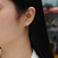 wholesale S925 Sterling Silver Moissanite Stud Earrings New Style Live Streaming Cross-Border Hot Selling Ready-to-Ship Guangzhou Factory Wholesale-0-3
