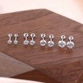 wholesale 999 Sterling Silver Jingxu Zircon Screw-Back Ear Stud Earrings for Women, Small Helix Earrings for Healing Ear Piercings, Sleep-Friendly No Need to Remove-0-0