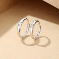 wholesale S925 Metal New Couple Rings for Men and Women, Original Design, Niche, High-End, Light Luxury Matching Bands, Simple and Elegant Ring-0-2