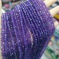 wholesale Metal, natural 2mm 3mm 4mm Uruguay amethyst faceted cut surface scattered beads amethyst cut corner football surface semi-finished beads-0-1