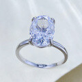 wholesale S925 Silver New Luxury INS Style Wedding Oval 8A Series Women's Ring Fashion High-end Versatile Female Accessories-0-3