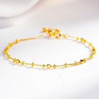 Sterling Silver Adjustable Fairy Bracelet, DIY Bead Ins Style.-Gold - SL105  925 Silver
