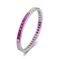 wholesale Metal S925, borderlesscolorful diamonds bracelet rainbow candy color full diamond bracelet-0-0