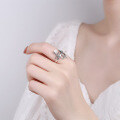 wholesale S925 Sterling Silver Korean Dongdaemun Trendy Meteor Design Pearl-Inlaid Exaggerated Index Finger Open Ring-0-2