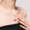 wholesale Pure silver freshwater pearl necklace for women, versatile and unique design, perfect as a gift for girlfriend's mother, elegant and minimalist jewelry-0-3