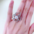 wholesale S925 Silver Bow Ring with 8mm Natural Pearl, Elegant and Versatile for Women, New Collection-0-3