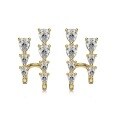 wholesale S925 Sterling Silver Cross-Border European and American Pearl-Studded Arc Geometric Zircon Elegant Stud Earrings for Women with Silver Needles-0-6