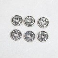 wholesale Pure silver antique handmade DIY accessory pendant of the five or six emperors ancient coins, Kangxi and Qianlong bracelet weaving rope fittings-0-0