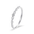 wholesale S999 solid pure silver minimalist solid closed-band ring for women, index finger ring, pinky ring, understated and elegant style ring-0-5