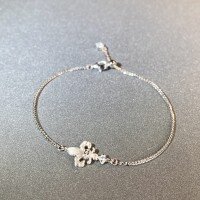 wholesale S925 Sterling Silver Set Matching Cross Bracelet Necklace Earrings Minimalist High-End Hand Brushed Silver Jewelry Wholesale-Bracelet-SL057