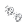wholesale S925 Sterling Silver Hollow-Out Bow Back Earrings Autumn New Ins Style Design Ear Jewelry M02937-0-3