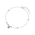 wholesale S925 silver minimalist smooth bead anklet for women, elegant ethnic style trendy ankle jewelry S5371-0-4