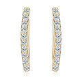 925 Sterling Silver Moissanite Women's Long Bar Earrings, Trendy Wholesale Accessories-0-3