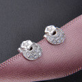 wholesale S925 Sterling Silver Fashionable and Elegant Diamond-Studded Earrings, Korean Style Simple Zircon Ear Accessories, Women's Small Fresh Ear Studs-0-1