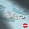 wholesale S925 Sterling Silver Classic Best-Selling Evil Eye Diamond-Encrusted Hoop Earring Ear Jewelry Set,INS-0-3