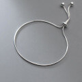 wholesale S925 Silver Summer Korean Version Light Bead Snake Chain Bracelet Simple and Adjustable Accessory S5392-0-2