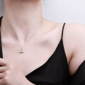 925 Sterling Silver Saturn Necklace, New Sweet Niche Luxury Minimalist Design, Sweet & Cool Style Ins Choker with Moissanite-0-2
