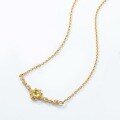 wholesale S925 Plated 10K Gold New Korean Style Minimalist Versatile Natural Peridot Necklace Fashion Trend Pendant Necklace-0-2