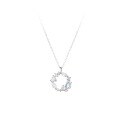 wholesale Metal material in the front: Rhinestone-set tulip pendant necklace, a cross-border viral hit, lightweight luxury, versatile, elegant, and advanced sparkling zircon choker-0-3
