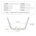 S925 Sterling Silver Geometric Hollow Natural Freshwater Pearl Necklace-0-10