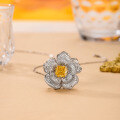 wholesale High-carbon diamond trinity pendant watch brooch set with 10*10mm ice-cut flower design for earthly luxury-0-3