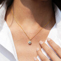 14K Gold Plated 925 Silver Moissanite Pendant Necklace for Women Cross-border Supply-0-1