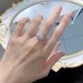 wholesale Metal material first, ZHUO ZHI FAN Jewelry New One Carat Rose Bouquet Ring for Women Classic Simple Fashion Ring-0-3