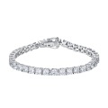wholesale S925 Silver New Style 04ct High Carbon Diamond Minimalist Luxury Trendy Full Diamond High-End Feeling Bracelet-0-4