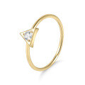 wholesale S925 Sterling Silver Triangle Geometry Ins Style Moissanite Golden Dawn Series Small Ring Plain Circle Ring-0-4