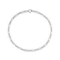 wholesale S925 Sterling Silver Fashion Women's Bracelet, European And American Style, Simple Ins Wind Figaro Chain Cross-border Accessories Hand Jewelry-Platinum 925 silver