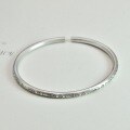 wholesale Solid 999 Silver Retro Antique Small Fish Pattern Bracelet, Pure Silver Solid Minimalist Literary Unisex Student Adjustable Bangle-0-5