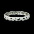 wholesale 925 Silver Gold-Plated High Carbon Diamond Cartier Panther Black Enamel Unique Fashion Niche Bracelet for Women-0-4