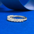 wholesale S925 silver jewelry daily fashion personality princess square diamond stack ring cross-border AliExpress-0-1