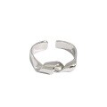 wholesale S925 Sterling Silver Minimalist Twisted Smooth Band Ring for Women, AR2222 Korean Version Versatile Spiral Design-0-4