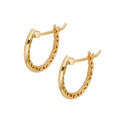 wholesale S925 silver plated with 14K gold, French vintage minimalist irregular line U-shaped design stud earrings-0-0