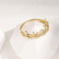 wholesale 10K gold jewelry French vintage crown ring for women, elegant and noble style, wholesale of rings-0-2