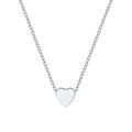 wholesale S925 Sterling Silver Gold-Plated Heart Necklace, Spring Summer New Simple Style, In Stock Silver Jewelry-0-4