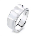 wholesale S925 sterling silver minimalist irregular geometric ring, ins, Korean and Japanese style, versatile elegant index finger ring-0-4