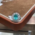 Gold-Plated S925 Silver Cultured Paraiba Flower Stud Earrings-0-1