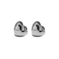 wholesale S925 Sterling Silver Minimalist Versatile Textured Heart-Shaped Smooth Korean Style Ins Niche Design Ear Clips for Women-0-5