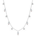 S925 Silver Saturn Orbit Opal Pendant Necklace-0-13