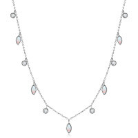 S925 Silver Saturn Orbit Opal Pendant Necklace-Style J [Clearance Sale with Free Shipping]  925 Silver